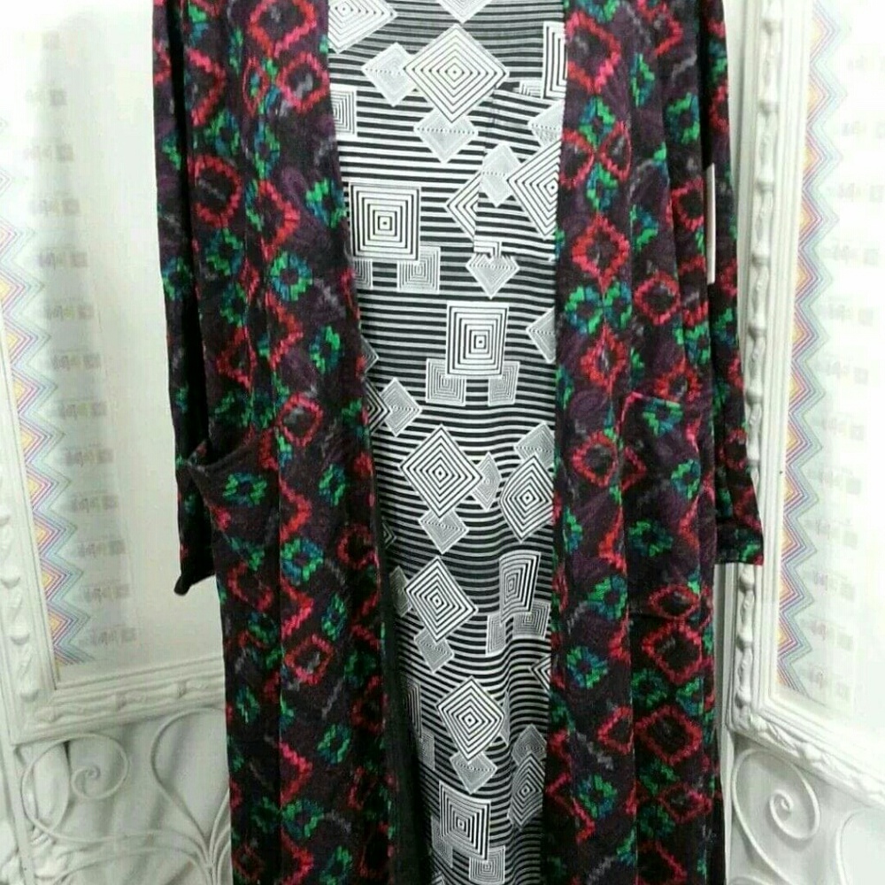 NEW M LULAROE SARAH LONG JACKET TOP 8 10 12